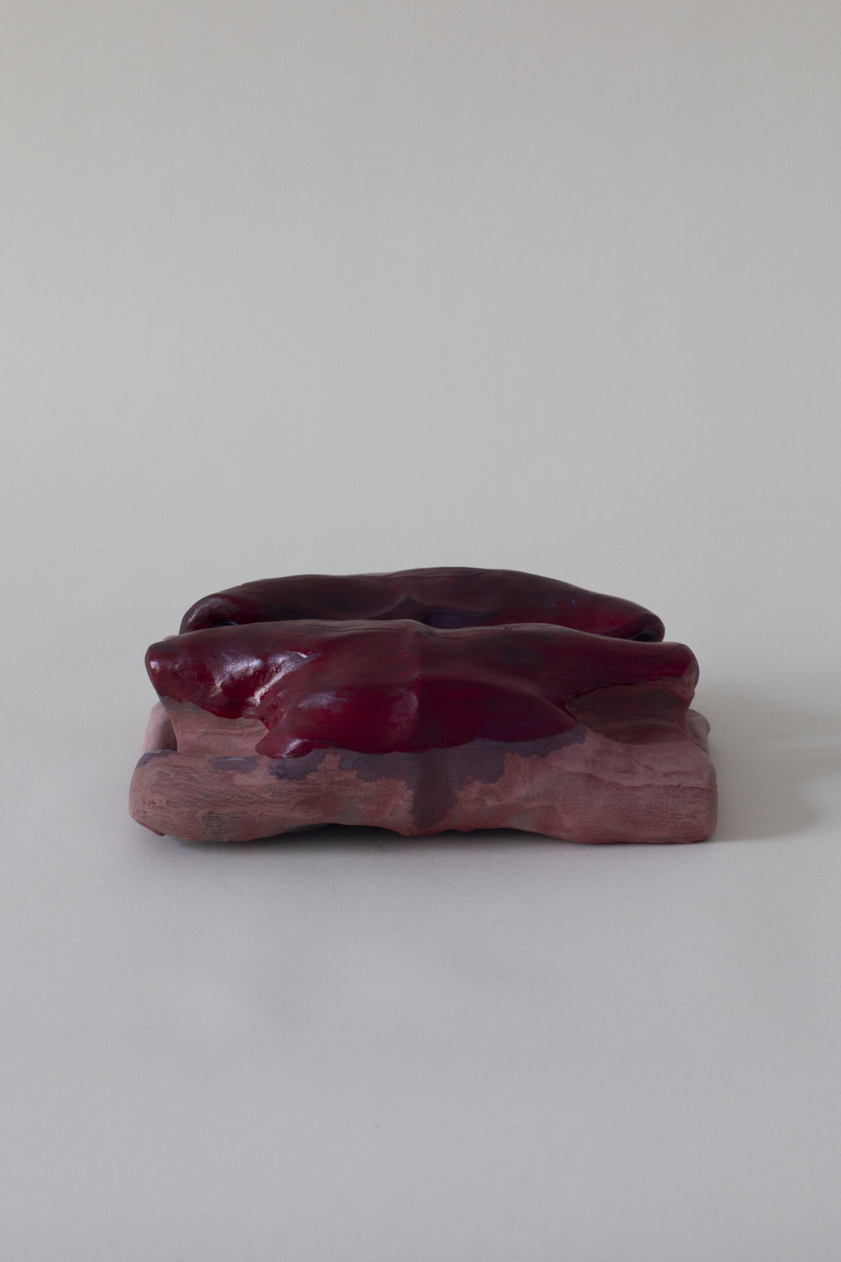 Artwork by Laura Mahnke - kiss me (blue lips red lacquer), 2025