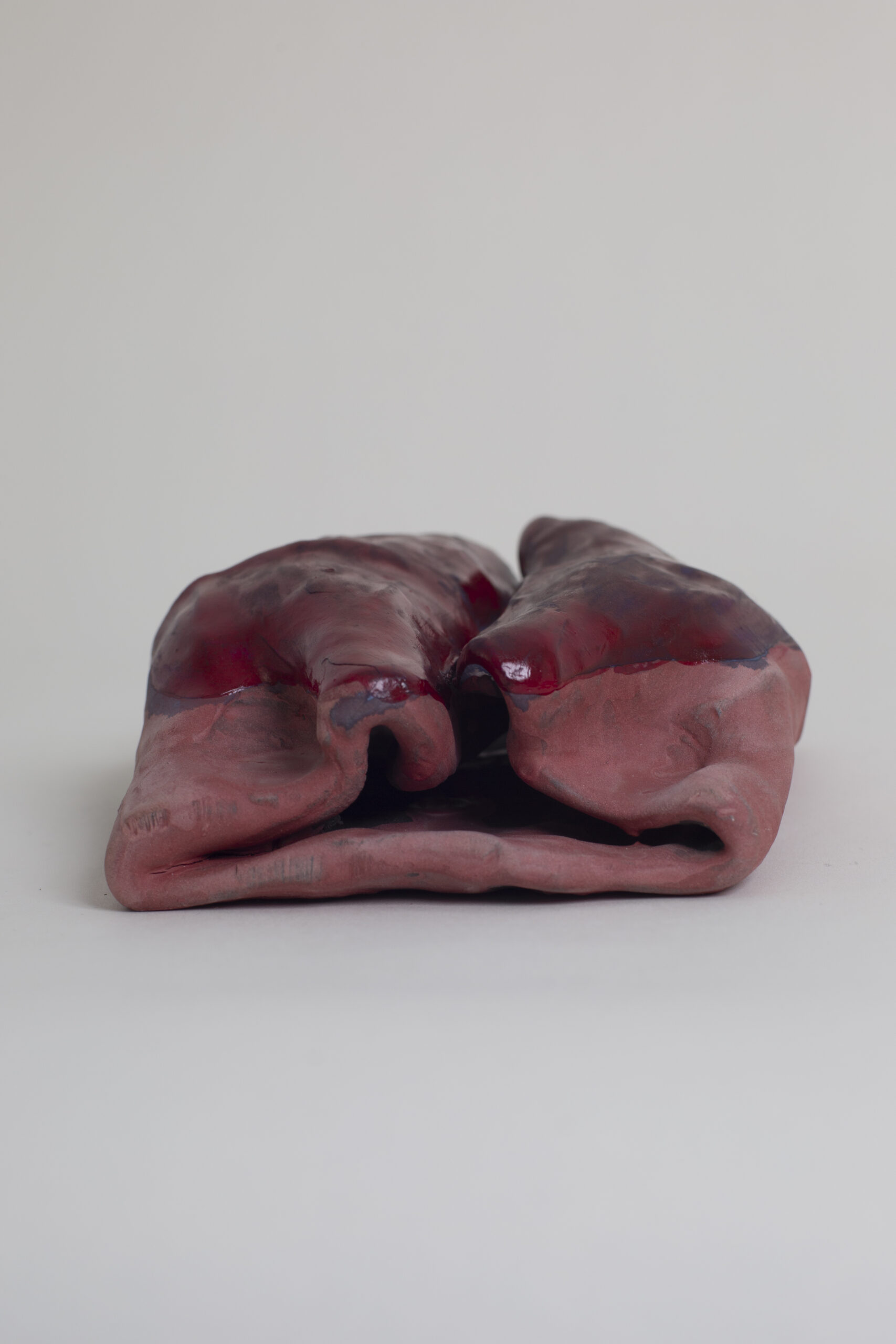 Artwork by Laura Mahnke - kiss me (blue lips red lacquer), 2025