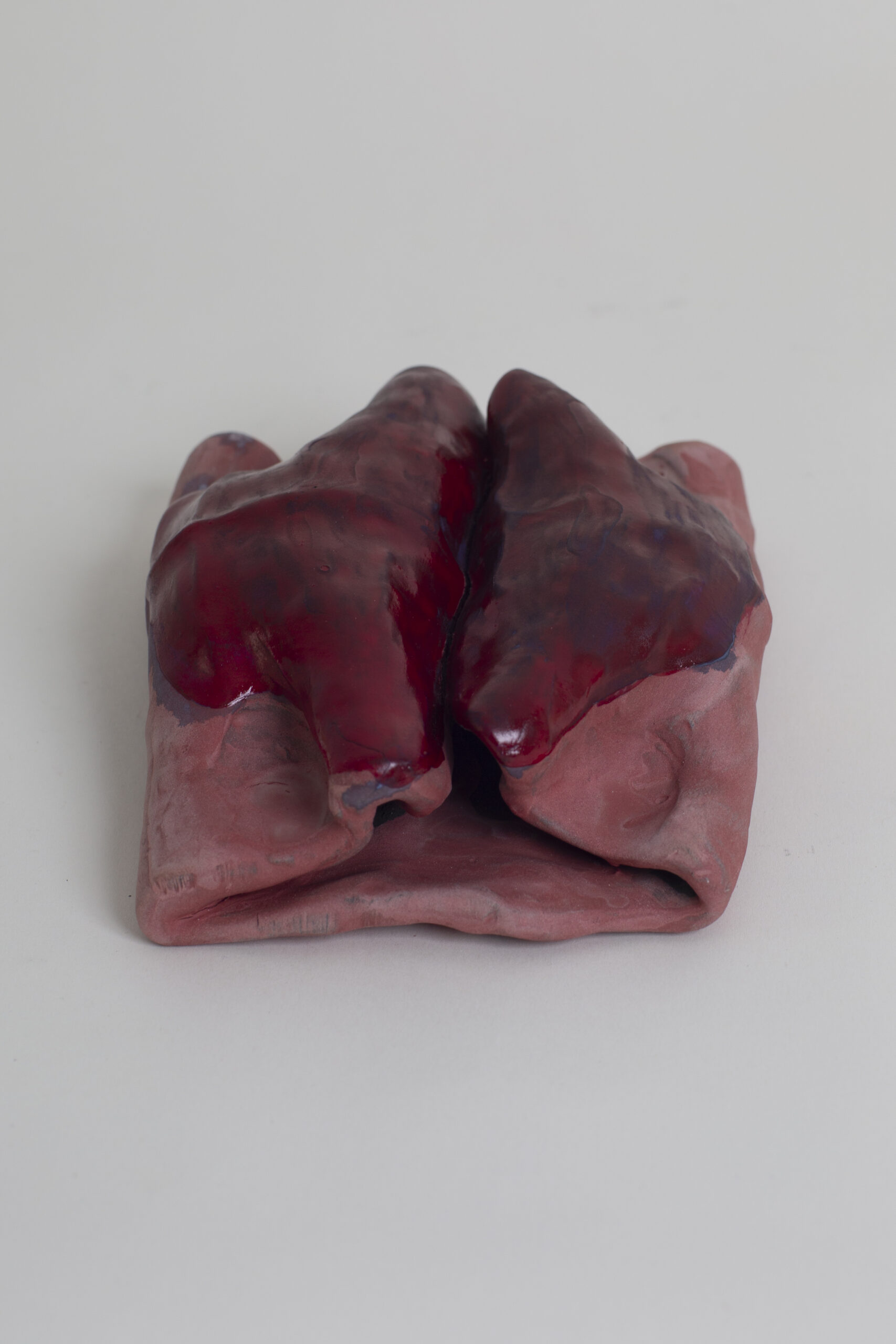 Artwork by Laura Mahnke - kiss me (blue lips red lacquer), 2025